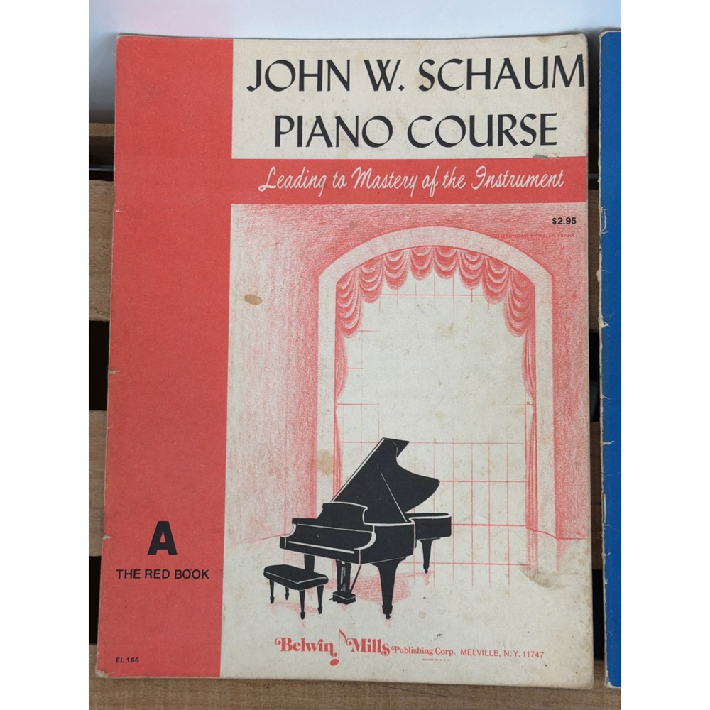 John W Schaum Piano Course Red Book A and Blue Book B Vintage Sheet Music Lot - Picture 2 of 10